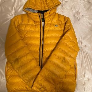 Yellow Lacoste Bubble Jacket Size Large